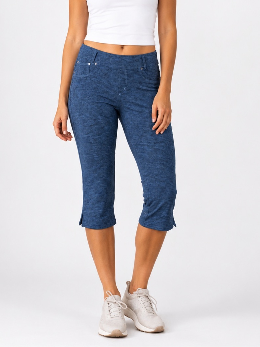 KÜHL Mova Kapri Crop Pants Seaport Blue Sz 12 Performance Stretch Hiking Travel